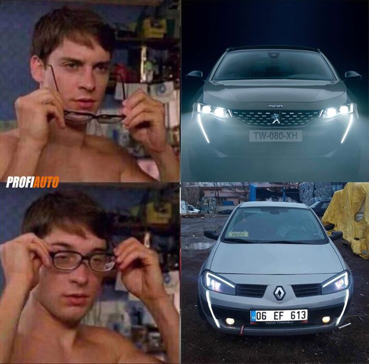 Znasz inny tuning wzorowany na jakimś pojeździe❓#ProfiAuto #tuning #megane #Peugeot508