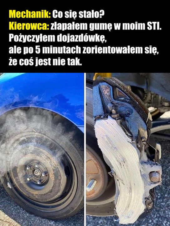 Koło kołu nierówne 😉Jakiej wiedzy zabrakło kierowcy?#ProfiAuto #DordacaProfiAuto #koło #zacisk…