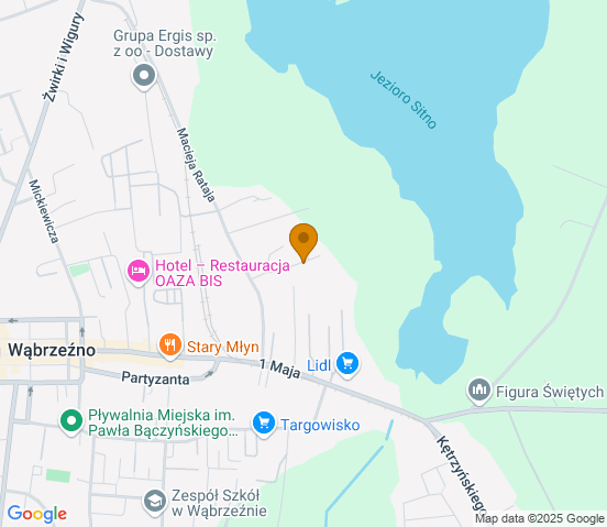Mapa dojazdu do hurtowni motoryzacyjnej w miejscowości Wąbrzeźno