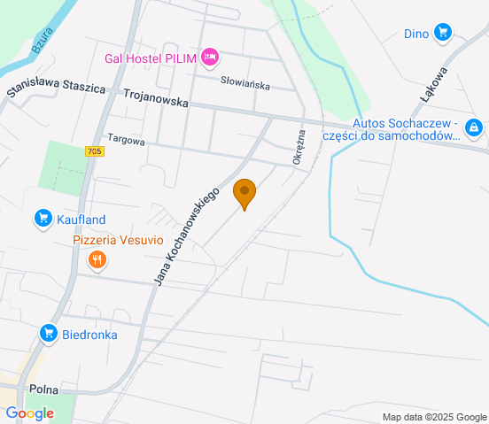 Mapa dojazdu do hurtowni motoryzacyjnej w miejscowości Sochaczew
