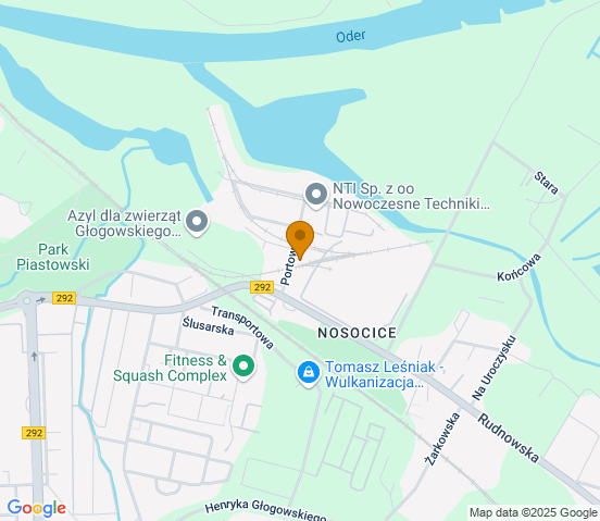 Mapa dojazdu do warsztatu samochodowego w miejscowości Głogów
