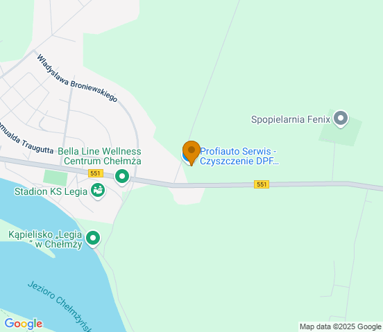 Mapa dojazdu do warsztatu samochodowego w miejscowości Chełmża