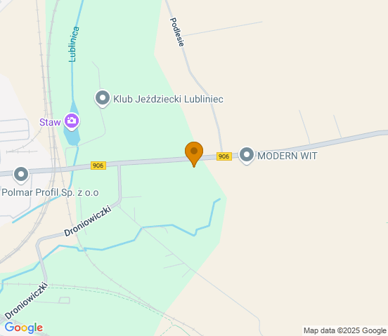 Mapa dojazdu do warsztatu samochodowego w miejscowości Lubliniec